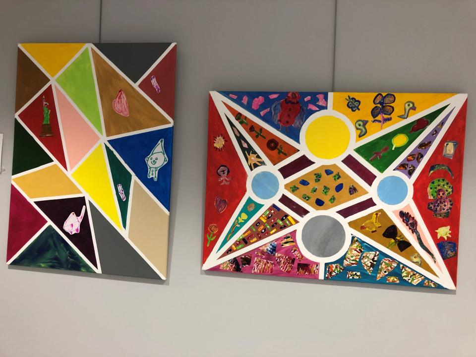 Artwork created collaboratively with Jawonio participants and direct service professionals is on display at the nonprofit's New City headquarters on North Little Tor Road.