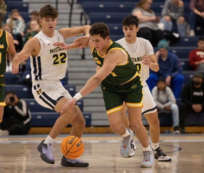 Marlboro Boys Basketball vs Red Bank Catholic in WOBM Christmas Classic Final on December 30, 2021 in Toms River, NJ. 