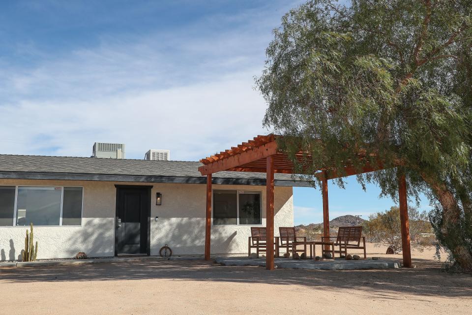 A short term rental awaits its next guests on Shifting Sands Dr. in Joshua Tree, Calif., March 4, 2022. 