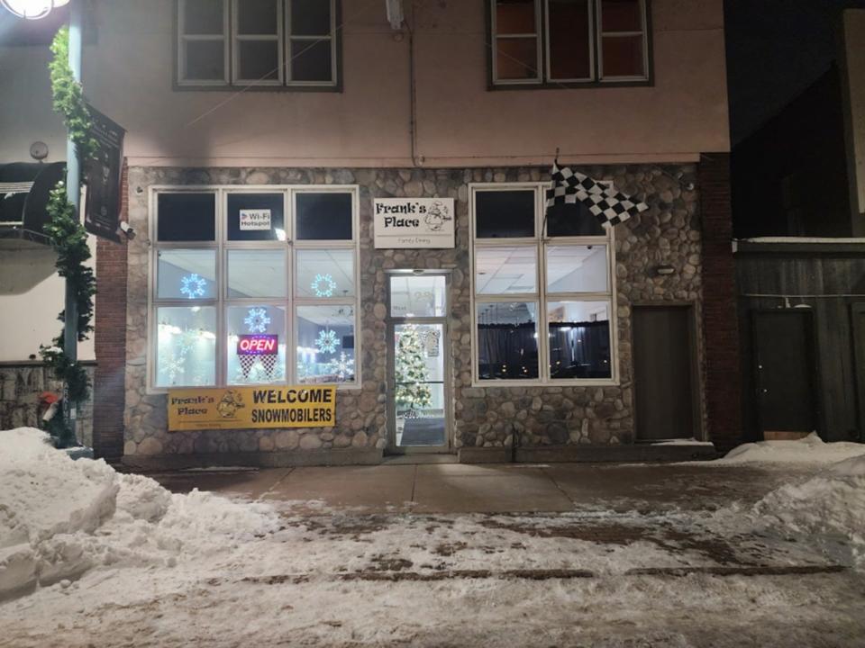 I-500 decorations are seen on Frank's Place restaurant in Sault Ste. Marie.