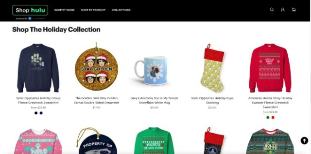 Hulu launches its own online shop, with ugly holiday sweaters and other  merch