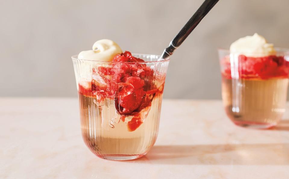 Strawberries jelly custard coupe best easy dessert recipes make summer 2022 - Photography: Haarala Hamilton/Food styling: Valerie Berry