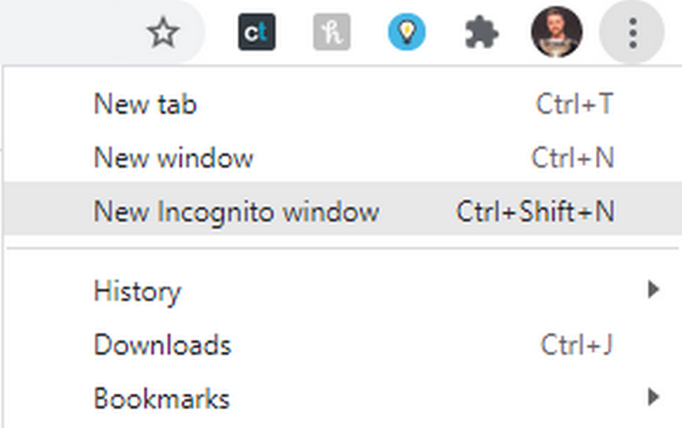 How to open an incognito window