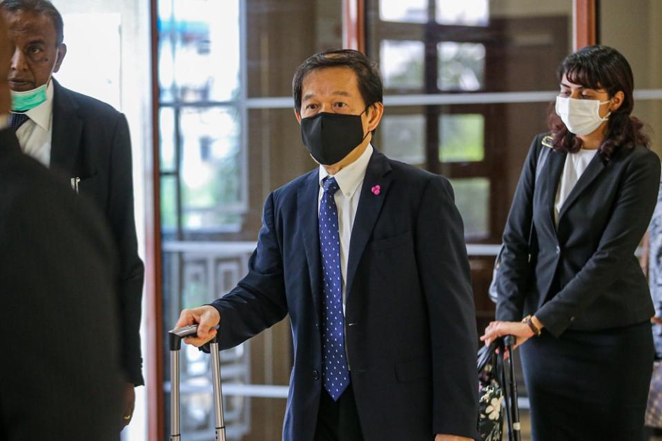 Lawyer Hisyam Teh Poh Teik is pictured at the Kuala Lumpur Court Complex August 18, 2020. ― Picture by Hari Anggara