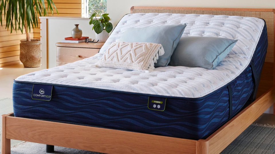 The Serta iComfortECO Quilted Hybrid is the most popular.