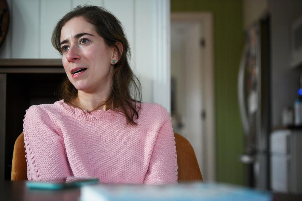Audrey Shulman, in her Nashville home Dec. 6, 2023, talks about her friend Chrissy Osmulski and how that friendship turned into the 2023 Amazon Prime movie "Sitting in Bars with Cake"