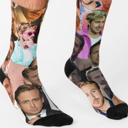socks with photo collage of ryan gosling