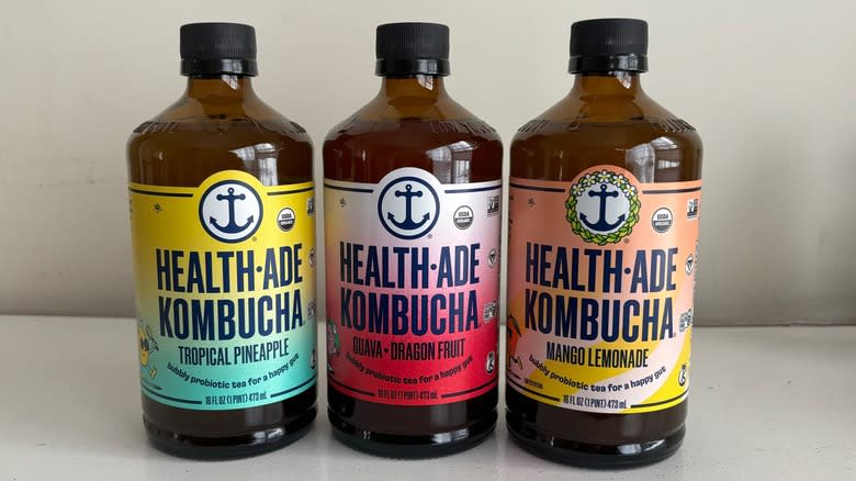 Health-Ade tropical kombucha bottles