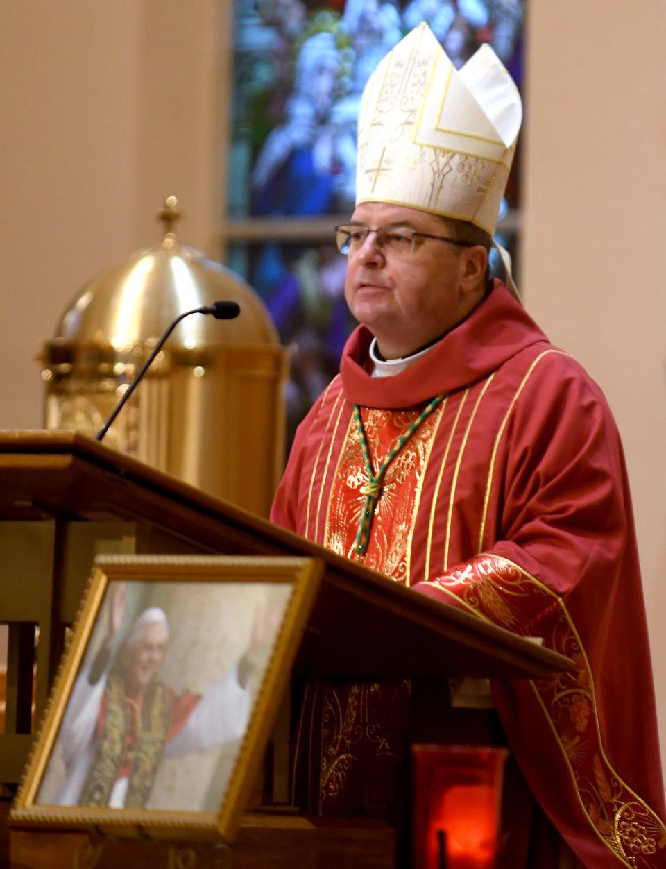 Bishop David Bonnar of the Catholic Diocese of Youngstown has released a video on his opposition to Ohio Issue 1. He is shown in this file photo.