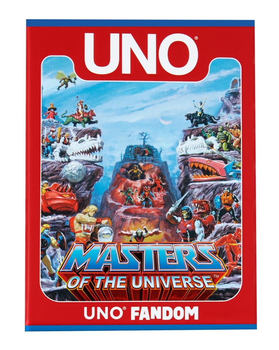 UNO Fandom packaging art for the Masters of the Universe deck.