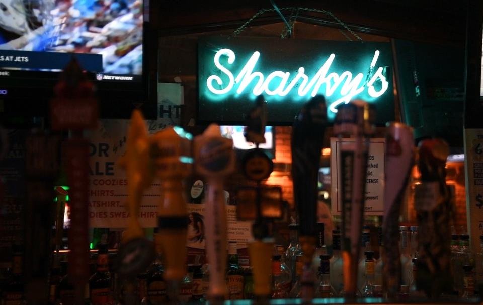 Sharky's Wings and Raw Bar on Highland avenue.