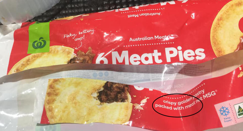 Woolworths meat pies missing meat