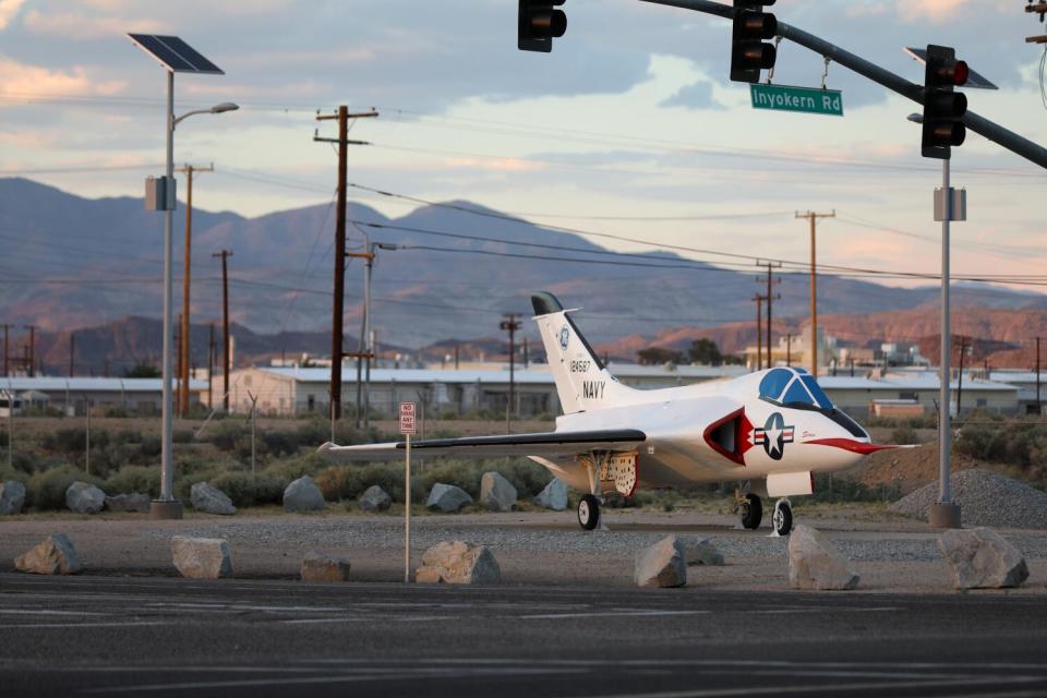 Entrance to the Naval Air Weapons Station China Lake along West Inyokern Road in Ridgecrest.