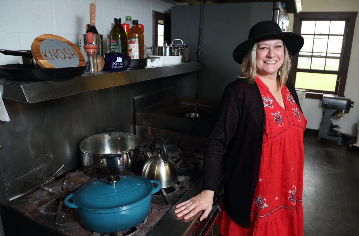 Susan Fisher of Clintonville owns Knosh Columbus, a bakery that uses the commercial kitchen at Ohio Village, as shown April 25. Fisher sells her baked goods at the Ohio History Center, as well as at local farmers markets, including the Clintonville Farmers' Market on North High Street.