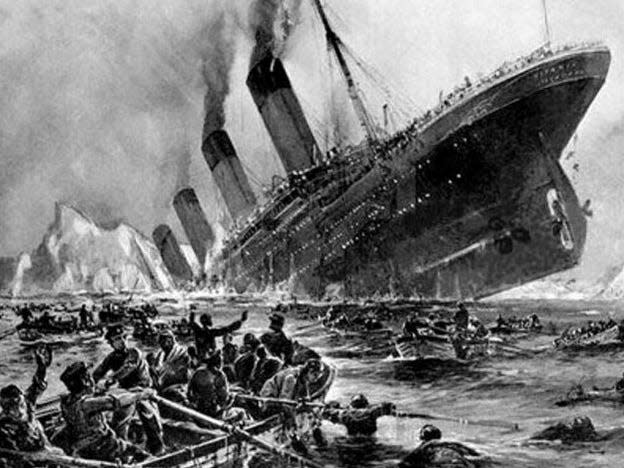 titanic sinking painting