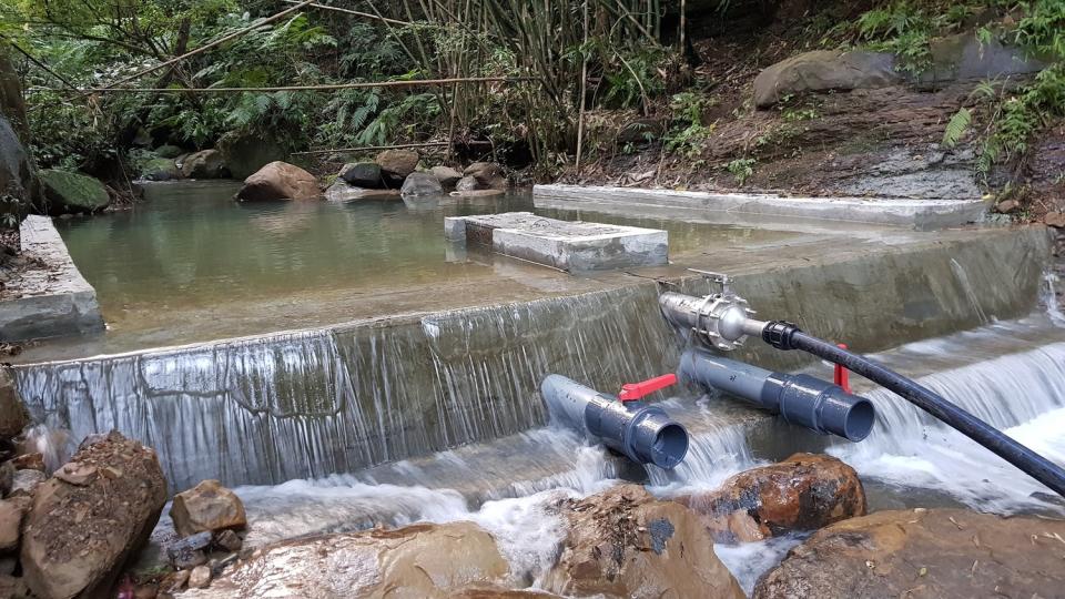 取水堰有效集中水源不流失。   圖：新北市水利局/提供