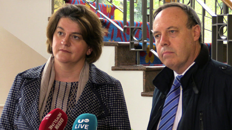 DUP leader Arlene Foster and deputy leader Nigel Dodds (Picture: PA)