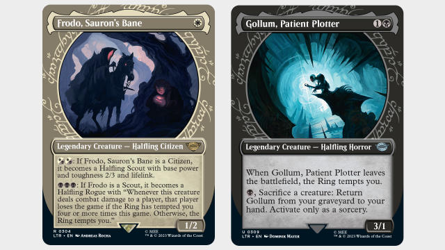 MTG Lord of the Rings cards reveal Sauron, Frodo, and Gollum