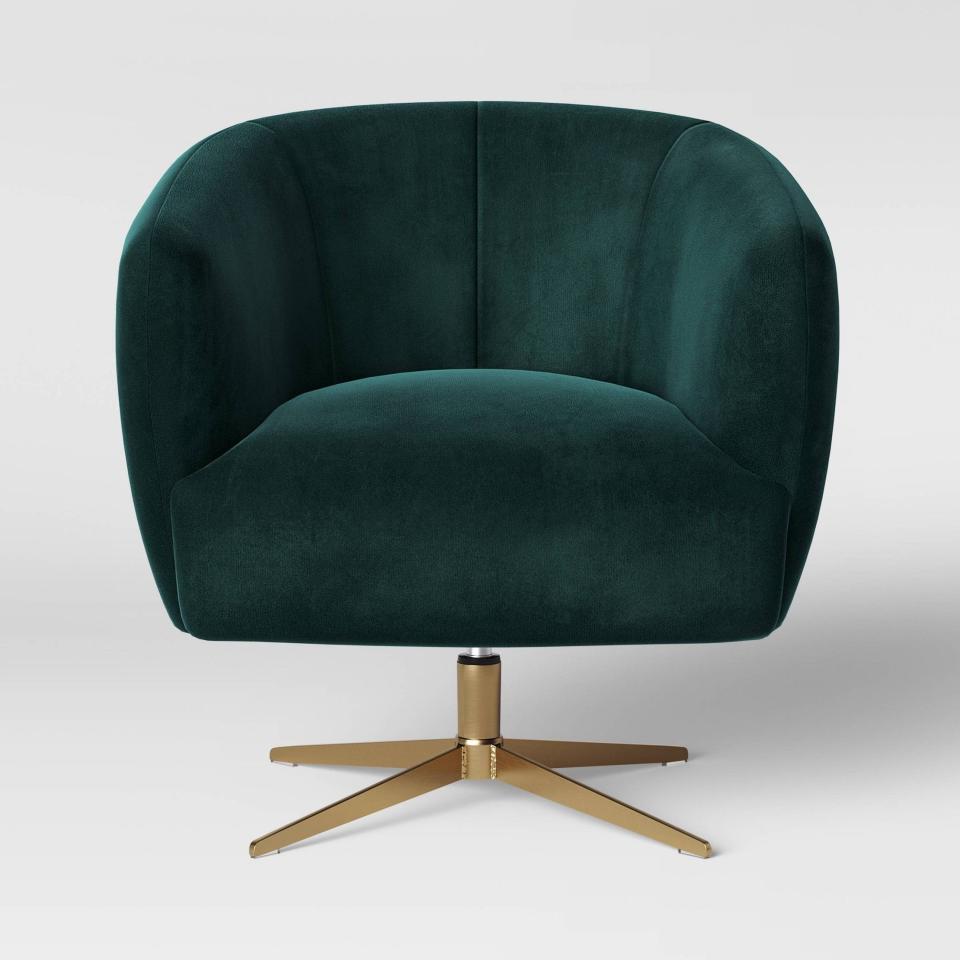 Opalhouse Morpho Swivel Velvet Armchair