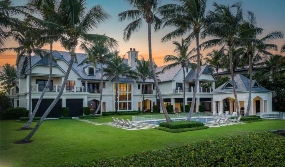 Just sold for a recorded $50 million, a house at 2455 S. Ocean Blvd. in Highland Beach has windows, loggias and a pool pavilion that face the Atlantic Ocean.