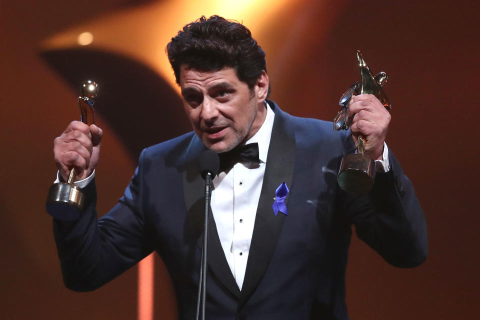 Vince Colosimo presents the AACTA Award for Best Adapted Screenplay during the 2018 AACTA Awards Presented by Foxtel at The Star on December 5, 2018 in Sydney, Australia.