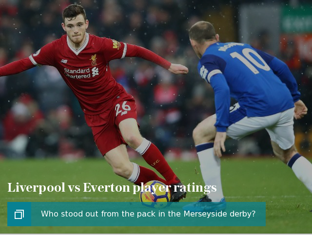 Liverpool vs Everton player ratings