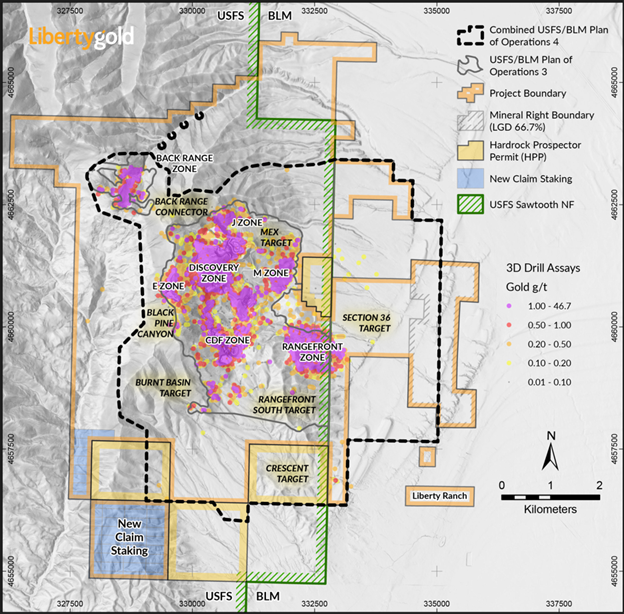 Map of the Black Pine Project and Permitting Area