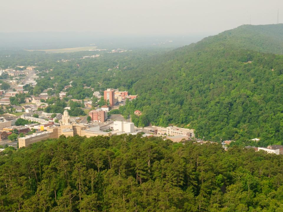 view from hot springs mountain tower