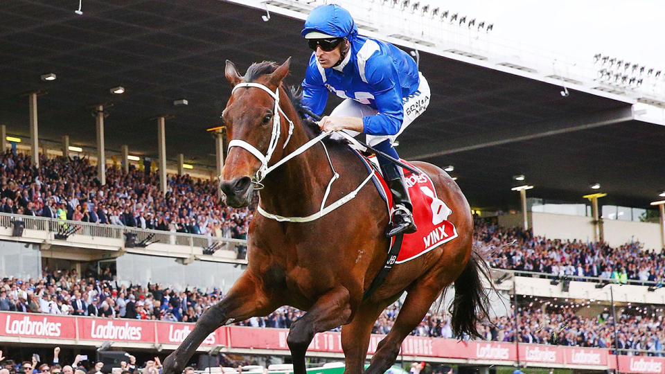 Winx wins the Cox Plate. (Photo by Michael Dodge/Getty Images)