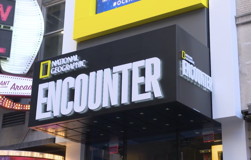 New at Times Square: National Geographic Encounter: Ocean Odyssey.