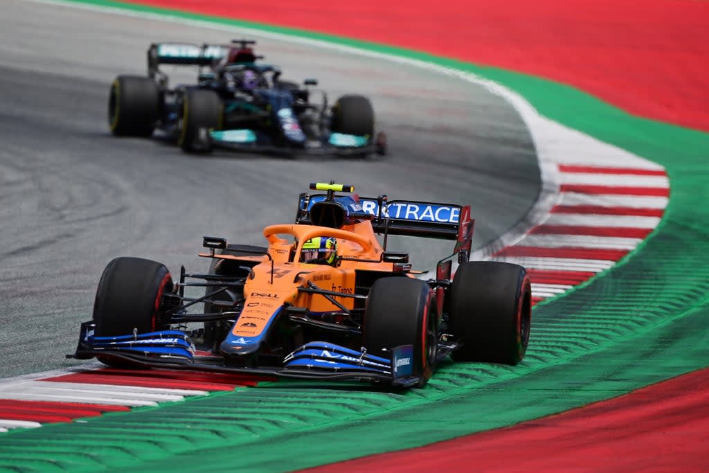 Lando Norris will start fifth at the Brazilian Grand Prix   (AFP via Getty Images)