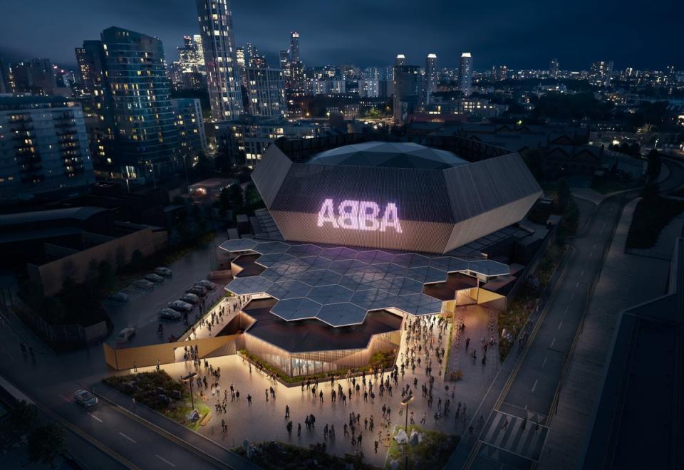 The purpose-built ABBA Arena in London’s Queen Elizabeth Olympic Park. (ABBA Voyage)