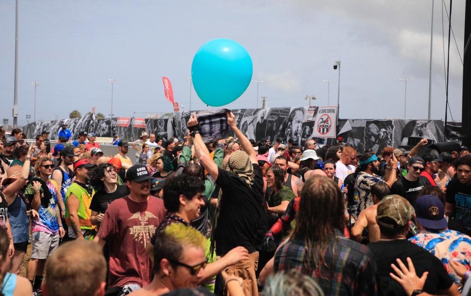 After two days of constant thunderstorms, crowds enjoy the sunshine on Sunday's closing day of the Welcome to Rockville music festival at Daytona International Speedway. Area hotel managers praised the event for generated big business over it's four-day run in Daytona Beach.