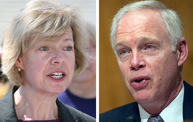 Wisconsin's U.S. senators Tammy Baldwin (left), a Democrat, and Ron Johnson (right), a Republican.