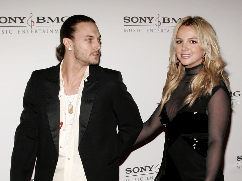 Kevin Federline and Britney Spears attend a party together in 2006.