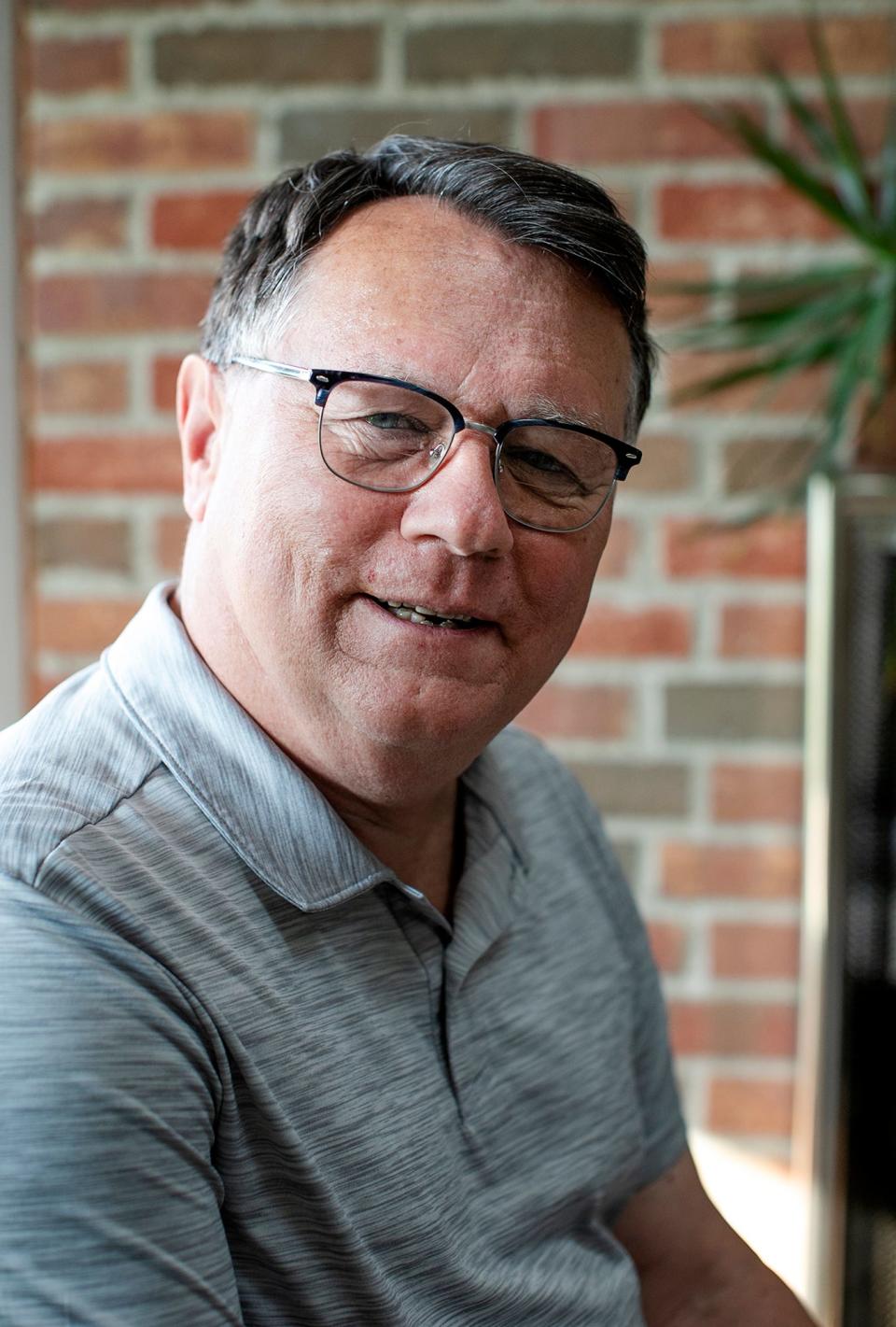 Republican Ron Hall at his home in Licking County, participated in a Braver Angels workshop, a depolarization organization that foster conversations between reds and blues. Tuesday, May 25, 2021.