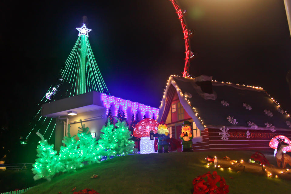 Christmas Village in the Tropics overlooking the world's largest Giant Observation Wheel.