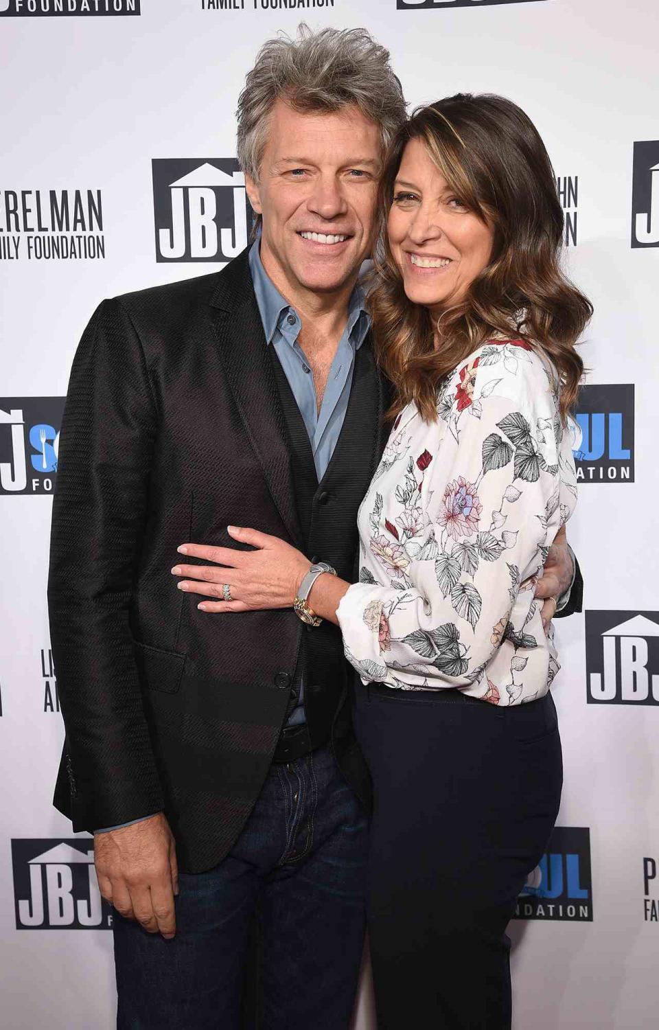 Jon Bon Jovi (L) and Dorothea Hurley attend the Jon Bon Jovi Soul Foundation's 10 year anniversary at the Garage on October 6, 2016 in New York City