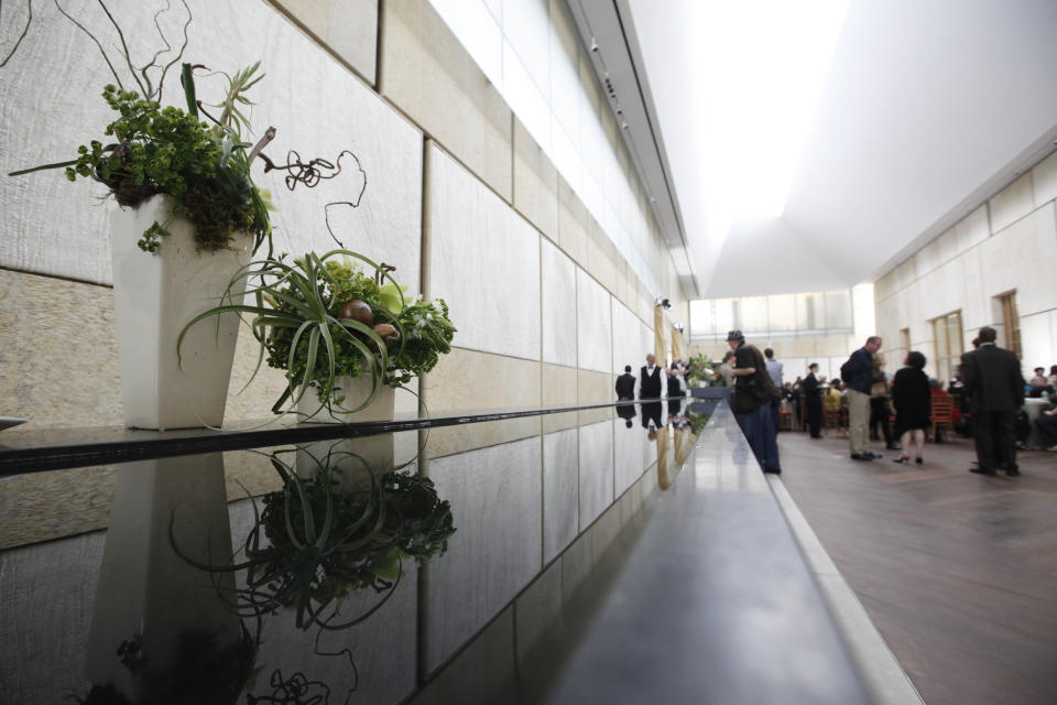 People view the Light Court during a preview of The Barnes Foundation Wednesday, May 16, 2012, in Philadelphia. After years of bitter court fights, the Barnes Foundation is scheduled to open its doors to the public on May 19 at its new location on Philadelphia's "museum mile." (AP Photo/Matt Rourke)