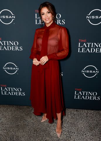 <p>Elyse Jankowski/Variety via Getty Images</p> Eva Longoria attends the TIME Latino Leaders Dinner in West Hollywood.