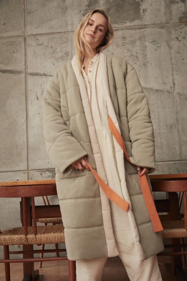 <p><strong>OffHours Homecoat, $295, <a href="https://offhours.co/collections/shop-all/products/michelangelo" rel="nofollow noopener" target="_blank" data-ylk="slk:available here;elm:context_link;itc:0;sec:content-canvas" class="link ">available here</a> (one size): </strong>This comforter-like robe is the sartorial equivalent to cozy and the perfect quilted security blanket. I don't think I would have gotten through the past few months without this super-soft cotton gem. </p>