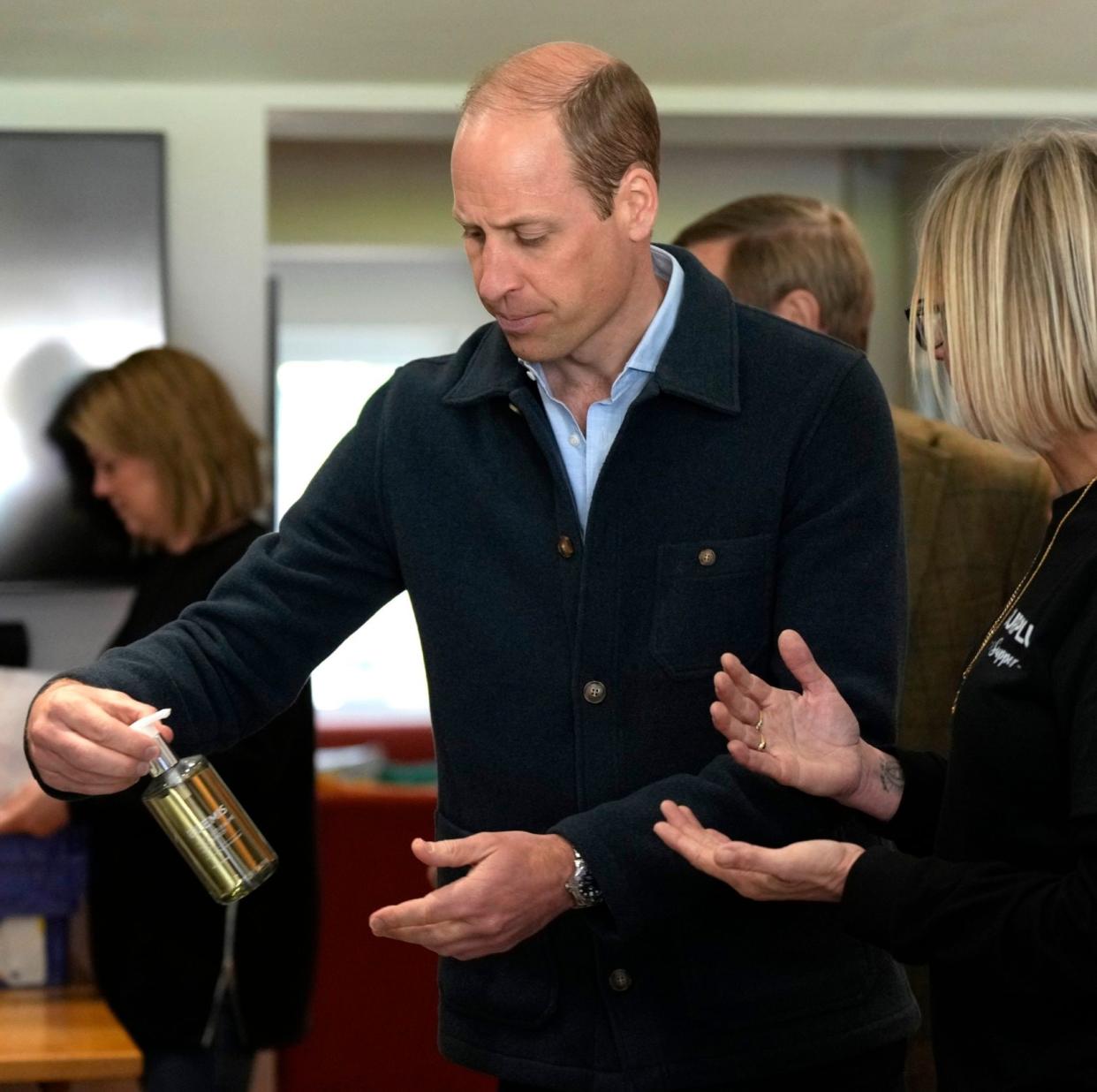 The prince was shown around the charity by Claire Hopkins, its operations director