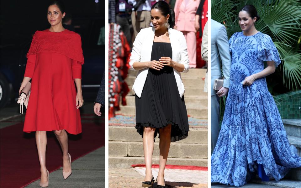 <p>Sogar für einen nur dreitägigen Trip hat Herzogin Meghan eine Vielzahl von Outfits dabei – sie wählte für jeden offiziellen Termin einen anderen Look, blieb dabei aber stets absolut stilsicher. (Bilder: Getty Images) </p>