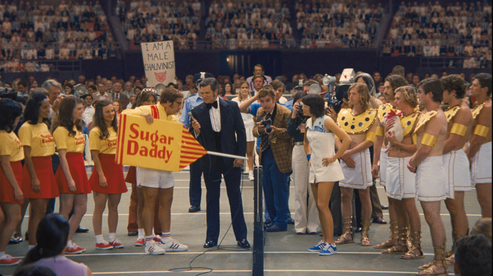 Steve Carell and Emma Stone star in "Battle of the Sexes." (Photo: Fox Searchlight)