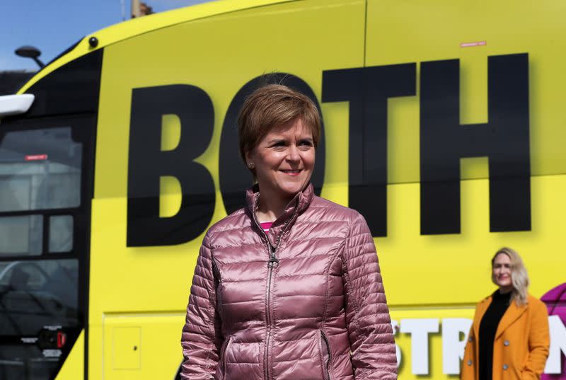 Scottish First Minister Sturgeon campaigns in Aberdeen