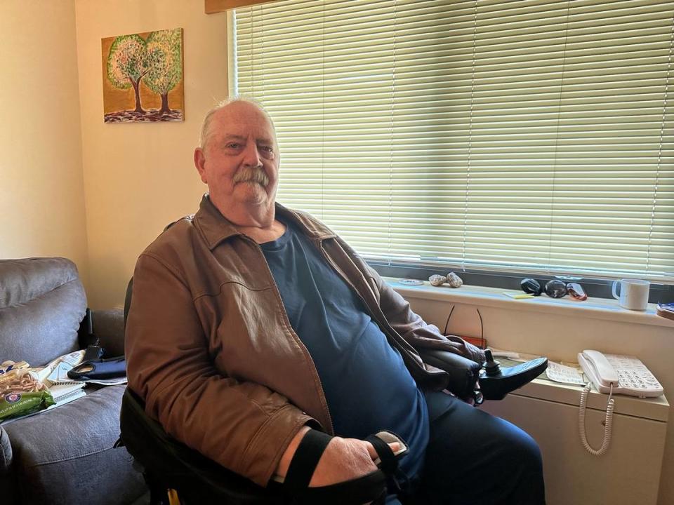 Rene “Skip” Nadeau, 78, an Air Force veteran who was in Vietnam, has been living at the Idaho State Veterans Home in Boise for five years. Nadeau has had his own private room for about three years, which he’s thankful for.