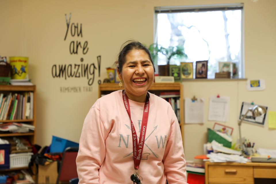Hortencia Navarrete is a bilingual instruction assistant at Bush Elementary School.