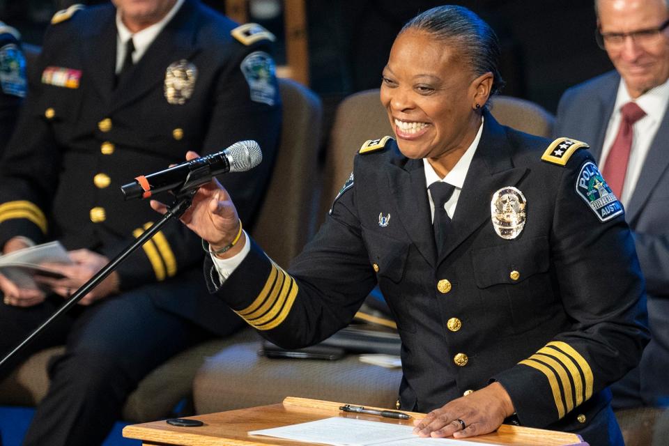 Interim Police Chief Robin Henderson declined to talk about the allegations in the lawsuit. In a statement, she said, "It is important to me that all our employees feel safe and have a way to be heard if they are not being treated in a fair, professional and respectful manner."
