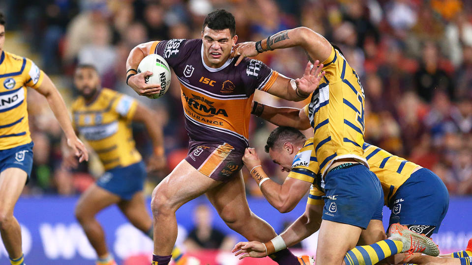 Pictured here, David Fifita in action for the Broncos.