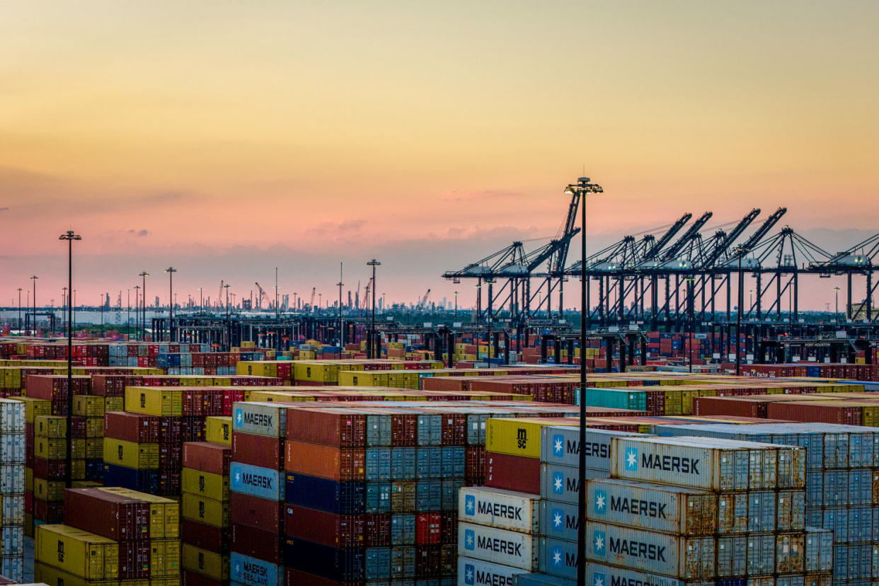 Shipping containers. (Brandon Bell / Getty Images)